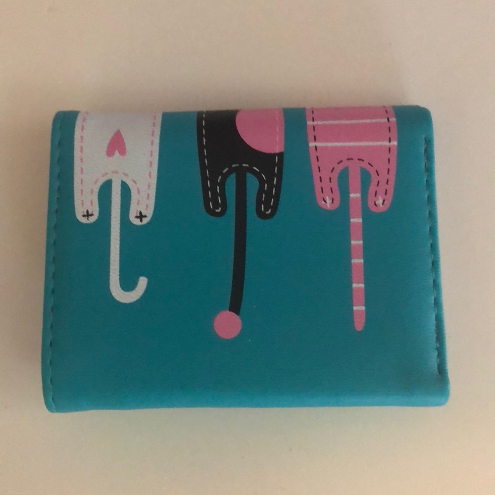 NEW SASSY BLUE CAT LOVERS COMPACT TRIFOLD WALLET - Picture 8 of 8